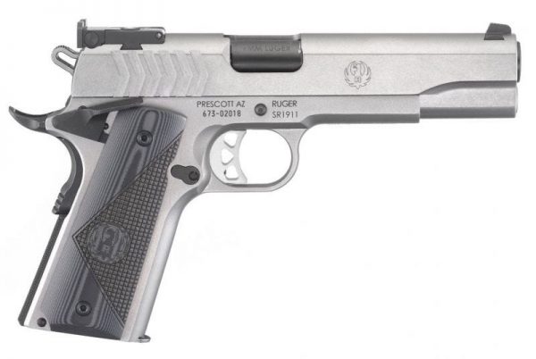 RUGER SR1911 TARGET STAINLESS 9MM 5-INCH 9RD EXTENDED MAGAZINE RELEASE
