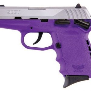 SCCY CPX-1 PURPLE / STAINLESS STEEL 9MM 3.1-INCH 10 RD WITH SIDE SAFETY LEVER