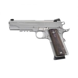 SIG SAUER 1911 STAINLESS .45 ACP 5" 8-ROUND WITH WOOD GRIPS