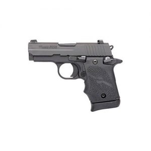 SIG SAUER P938 WITH HOGUE RUBBER GRIP BLACK 9MM 3-INCH 7RDS SIGLITE NIGHT SIGHTS
