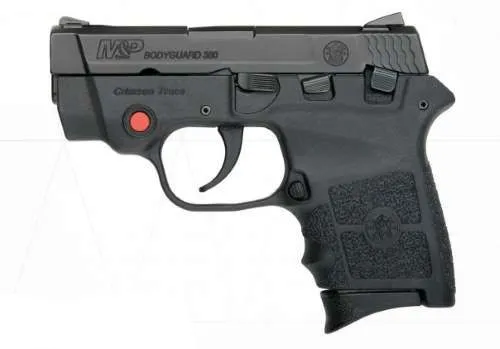 SMITH AND WESSON BODYGUARD .380 ACP 2.8-INCH 6RD CRIMSON TRACE LASER THUMB SAFETY
