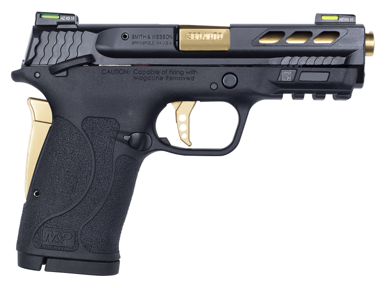 SMITH AND WESSON M&P380 SHIELD EZ PERFORMANCE CENTER GOLD .380 ACP 3.8-INCH 8RDS PORTED BARREL
