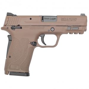 SMITH AND WESSON M&P9 SHIELD EZ FLAT DARK EARTH 9MM 3.6" BARREL 8-ROUNDS MANUAL THUMB SAFETY