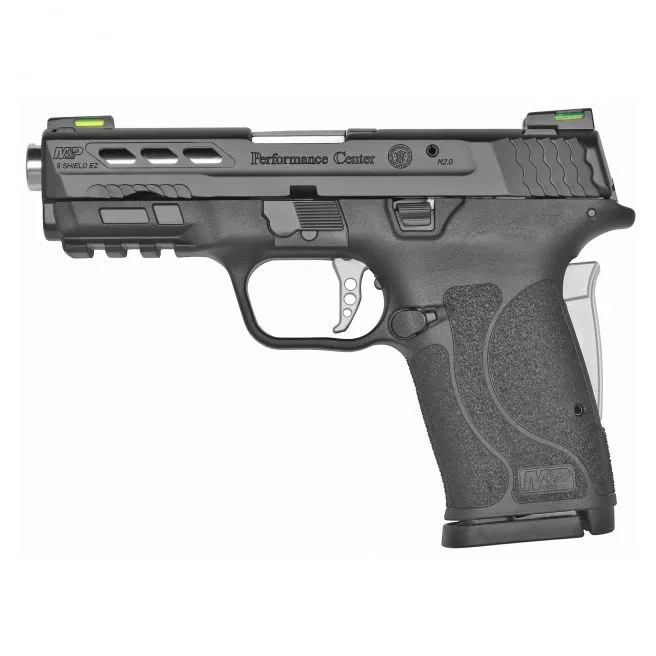 SMITH AND WESSON M&P9 SHIELD EZ PERFORMANCE CENTER SILVER BARREL 9MM 3.83" BARREL 8-ROUNDS NO THUMB SAFETY