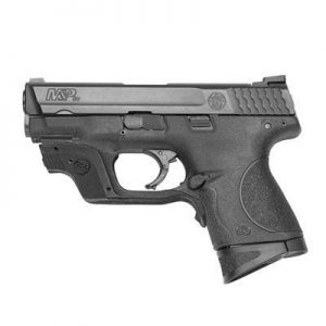 SMITH AND WESSON M&P9C BLACK 9MM 3.5-INCH 12RND GREEN LASER