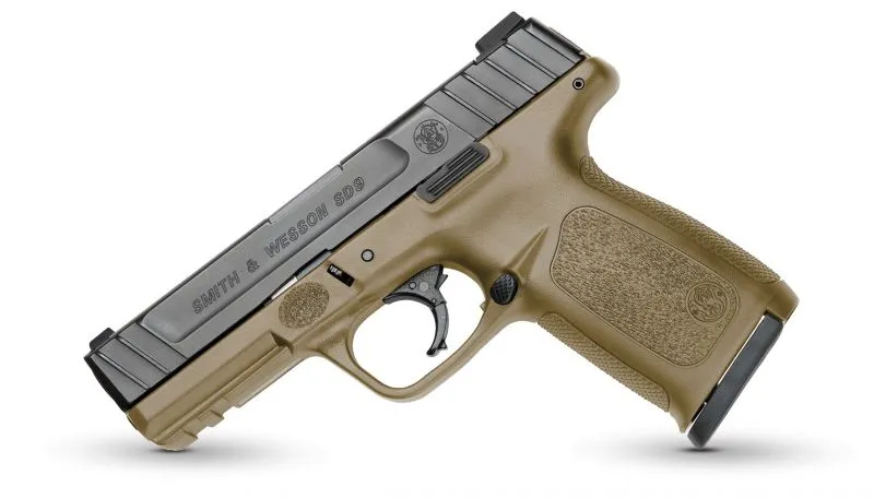 SMITH & WESSON SD9 BLACK /FLAT DARK EARTH 9MM 4-INCH BARREL 16 ROUNDS WITH FIXED SIGHTS