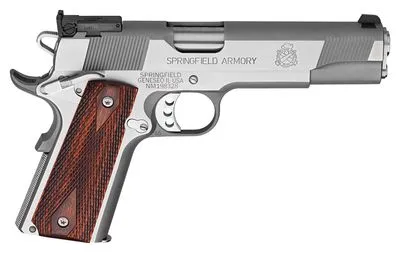 SPRINGFIELD 1911 LOADED STAINLESS STEEL .45ACP 5-INCH 7RD - CALIFORNIA COMPLIANT MODEL