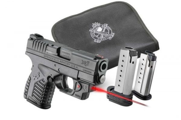 SPRINGFIELD ARMORY XD-S LASER PACKAGE BLACK .45 ACP 3.3-INCH 5RD AND 6RD MAGAZINE WITH SOFT CASE