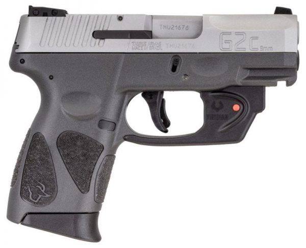 TAURUS G2C STAINLESS / BLACK 9MM 3.25" BARREL 12-ROUNDS WITH VIRIDIAN LASER