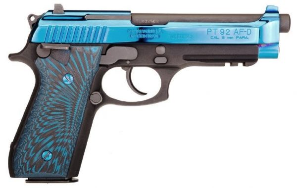TAURUS PT92 9MM DA BL PVD/G10 17RDS AS