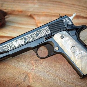 COLT FIREARMS EMILIANO ZAPATA CENTENNIAL 1911 ENGRAVED ROYAL BLUE .38 SUPER 5" BARREL 9-ROUNDS - 1 OF 500