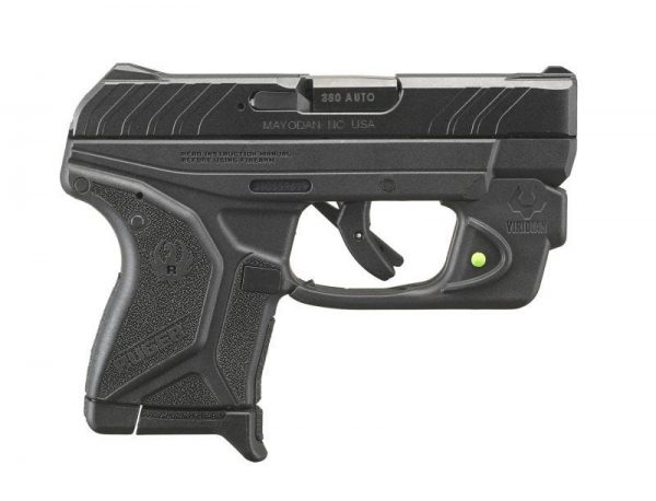 RUGER LCP II .380 ACP 2.75" BARREL 6-ROUNDS VIRIDIAN E-SERIES GREEN LASER
