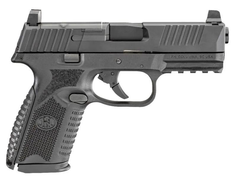 FN 509 MIDSIZE MRD 9MM 4" BARREL 15 RD ALL BLACK CO-WITNESS IRON SIGHTS