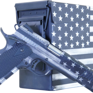 CITADEL FIREARMS M-1911 AMERICAN FLAG GREYSCALE .45 ACP 5" BARREL 8-ROUNDS WITH AMMO CAN