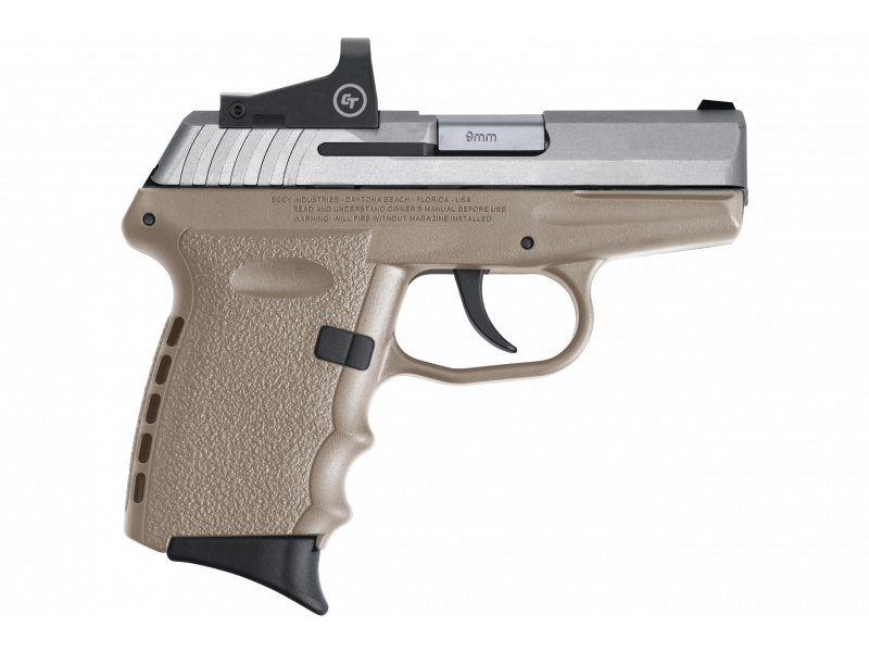 SCCY CPX-2 RD FLAT DARK EARTH 9MM 3.1" BARREL 10-ROUNDS CTS-1500 REFLEX SIGHT
