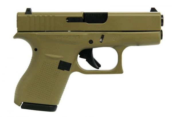 GLOCK 42 FLAT DARK EARTH .380 ACP 3.2" BARREL 6-ROUNDS USA MADE