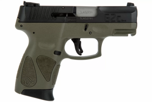 TAURUS G2C OD GREEN 9MM 3.25" BARREL 12-ROUNDS ADJUSTABLE REAR SIGHT