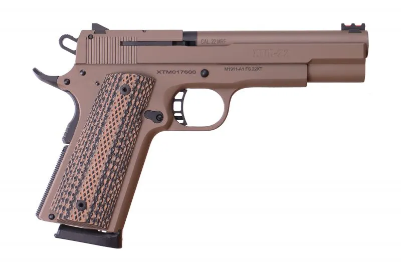 ROCK ISLAND ARMORY M1911-A1 XT22 FLAT DARK EARTH .22 MAG 5" BARREL 14-ROUNDS
