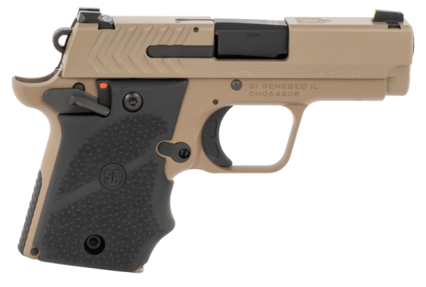 SPRINGFIELD ARMORY 911 FLAT DARK EARTH 9MM 3" BARREL 7-ROUNDS NIGHT SIGHTS