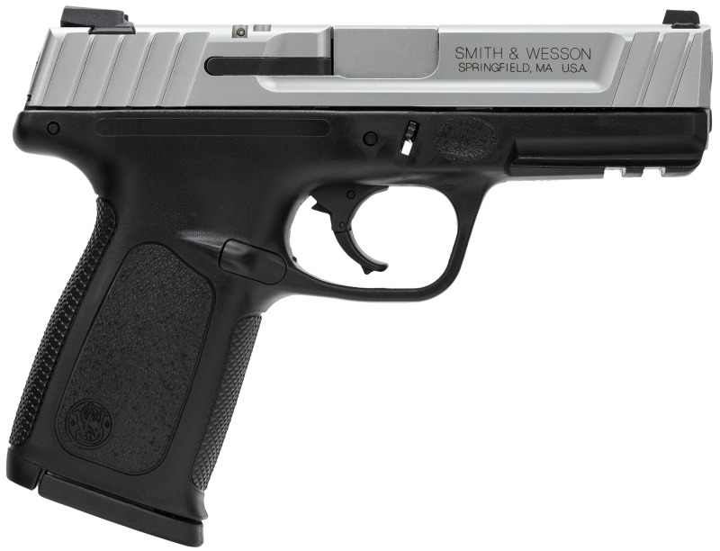 SMITH AND WESSON SD9VE STAINLESS 9MM 4-INCH BARREL 16 ROUNDS WITH FIXED SIGHTS