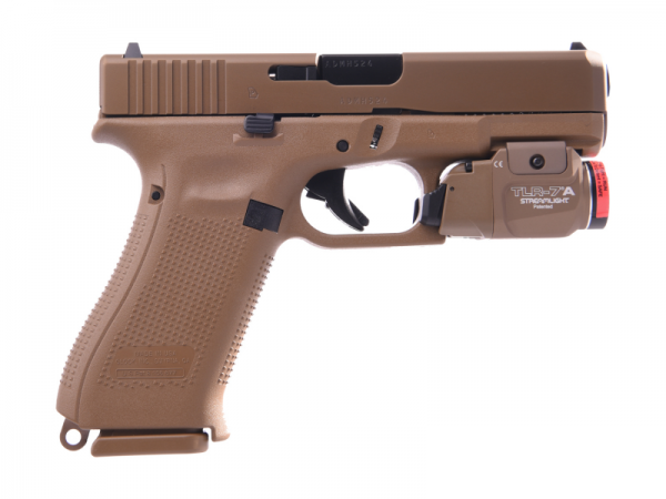 GLOCK 19X GEN 5 FLAT DARK EARTH 9MM 4.02" BARREL 19-ROUNDS STREAMLIGHT TLR7A