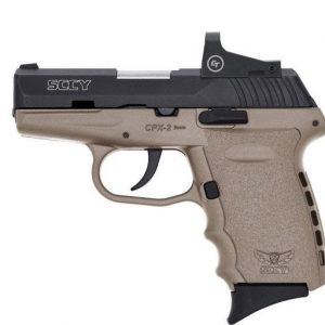 SCCY CPX-2 RD FLAT DARK EARTH / BLACK 9MM 3.1" BARREL 10-ROUNDS CTS-1500 RED DOT