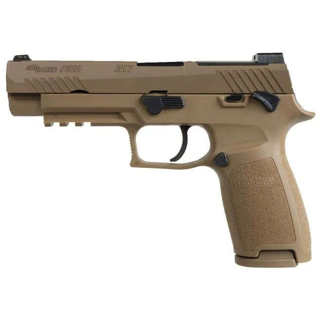 SIG SAUER P320 M17 COYOTE TAN 9MM 4.7" BARREL 10-ROUNDS WITH NIGHT SIGHTS