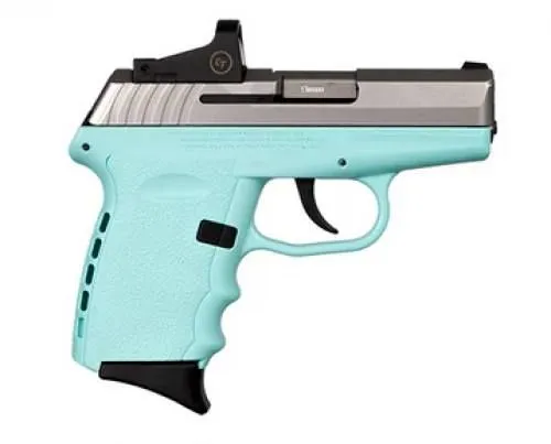 SCCY CPX-2 RD ROBIN'S EGG BLUE / STAINLESS 9MM 3.1" BARREL 10-ROUNDS CTS-1500 REFLEX SIGHT