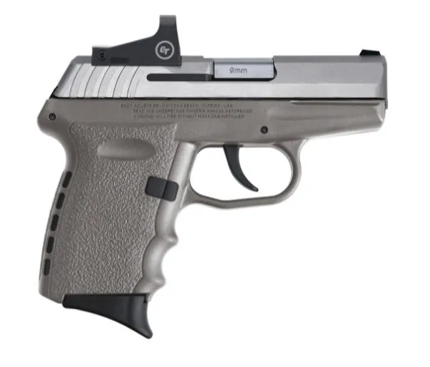 SCCY CPX-2 RD STAINLESS / GRAY 9MM 3.1" BARREL 10-ROUNDS WITH CTS-1500 REFLEX SIGHT