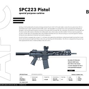 B&T SPC223 Pistol 12.1” Barrel Cal. .223 Rem./5.563x45mm BT-500290-US