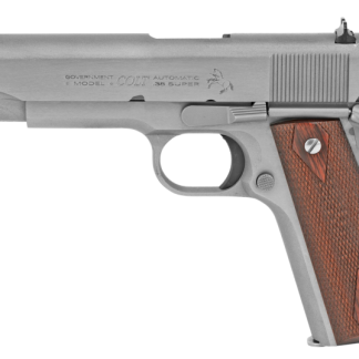 COLT FIREARMS 1911 GOVERNMENT STAINLESS .38 SUPER 5" BARREL 9-ROUNDS