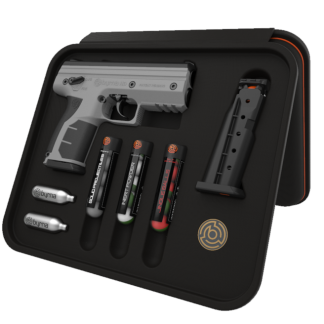 Byrna Technologies HD Pepper Kit Grey .68 Caliber 5-Rounds Non-Lethal with Laser Pointers, Flashlights, Holsters