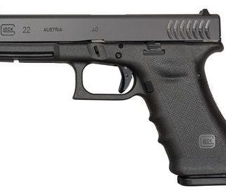 GLOCK 22 RTF BLACK 40S&W 4.5-INCH 15RD CURVED SLIDE SERRATIONS