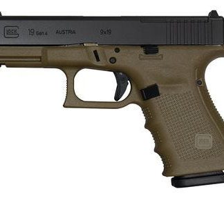 GLOCK 19 GEN 4 OD GREEN / BLACK 9MM 4-INCH 15RDS MOS