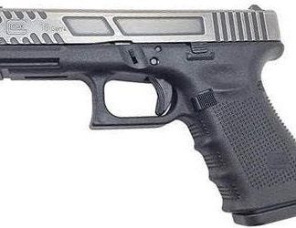 GLOCK 19 GEN 4 BLACK / NICKEL BORON NIB BATTLE WORN RELIEF CUT 9MM 4-INCH 15RD USA MADE