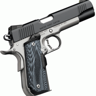 KIMBER MASTER CARRY CUSTOM MATTE BLACK / SATIN SILVER .45 ACP 5-INCH 8RD NIGHT SIGHTS CRIMSON TRACE LASERGRIPS