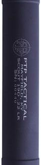 PTP Tactical 19D Scout Suppressor Black .22 Caliber Threat Pattern .5"-28 tpi NFA Item