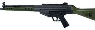 PTR 91 GI railed Black .308WIN 18-inch 10rd Bullet button Green furniture
