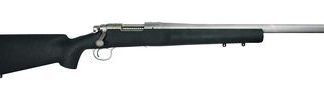REMINGTON MODEL 700 STAINLESS 5-R THREADED BARREL BOLT ACTION RIFLE BLACK WITH GREEN WEBBING .223 REM 20 INCH 5 RD