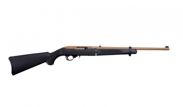 Ruger 10/22 Take Down Black/Dark Earth .22 LR 18.5" Barrel 10-Rounds with Gold Beaded and Folding Leaf Sights