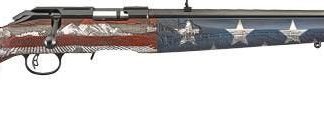 RUGER AMERICAN HEARTLAND RED / WHITE / BLUE .17 HMR 22" BARREL 9-ROUNDS ENGRAVED FARM SCENE