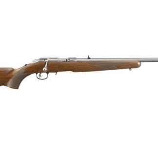 RUGER AMERICAN STAINLESS / WOOD STOCK 17HMR 22-INCH 9RD CHECKERED WOOD GRIPIS