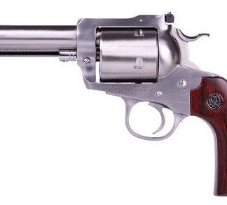 Ruger Bisley Super Blackhawk Revolver Wood / Stainless 480 Rug 4-5/8 inch 5 rd Stainless Steel frame Unfluted Cylinder