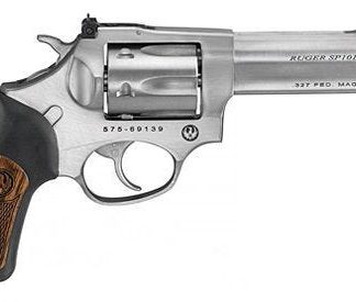 Ruger SP101 Stainless/Wood 327 Federal Magnum 4.2-inch 6Rnd Adjustable Sites