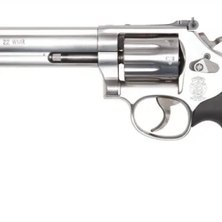 Smith and Wesson 648 Medium K-Frame .22 Mag 6" Barrel 8 RDs Matte Stainless Partridge FS / Adjustable RS