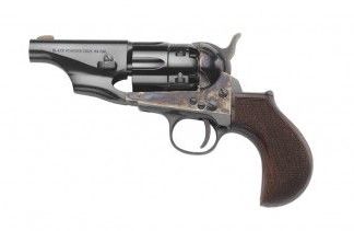 Taylors and Co 1860 Army Snub Nose W/ Flattop Birdshead Grips Blued .44 3-inch 6Rds