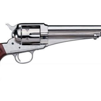 Taylors and Co 1875 Army Outlaw Nickel .45 LC 7.5" Barrel 6-Rounds with Fixed Front Blade, Rear Frame Notch Sights
