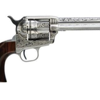 Taylors and Co Cattleman Photo Engraved Walnut .357 Mag 5.5" Barrel 6-Rounds with Blade Front Sight