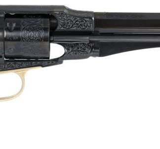 Taylors and Co Remington Conversion LawDawg Ivory with Blued Engraved .45 Colt 8" Barrel 6-Rounds with Dovetail Blade Front, Notched Rear Sights