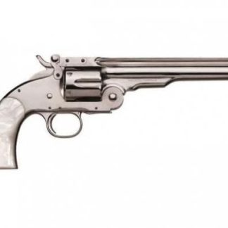 Taylors and Co Schofield Top Break Nickel Walnut .44-40 5" Barrel 6-Rounds with Blade Front and Fixed Rear Sights